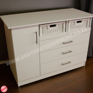 Large Compactum With Split Baskets White B0062